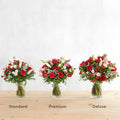 Mixed seasonal bouquet held in hand
